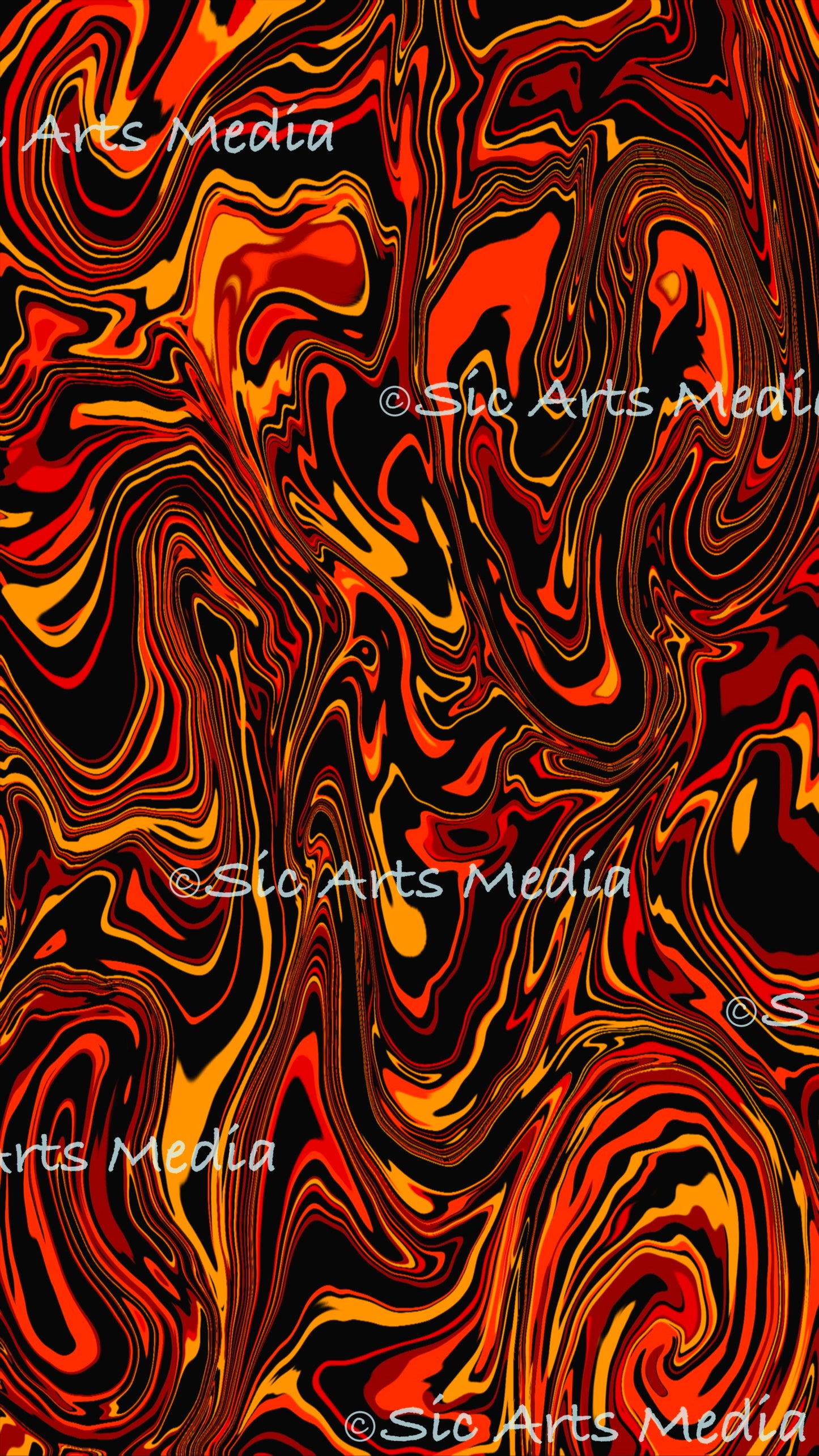 “Melting Lava” Digital Phone Wallpaper