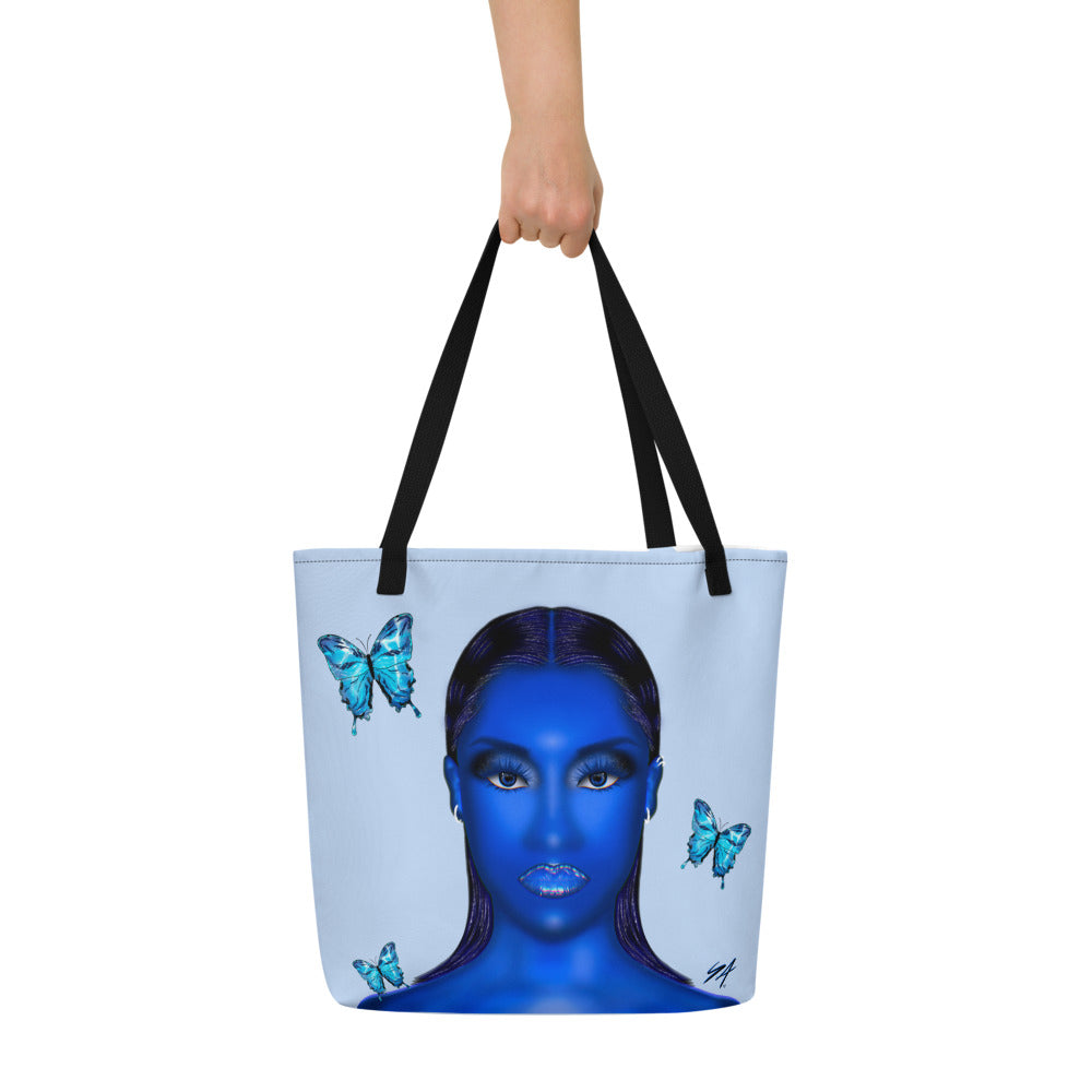 “Blue Emotions” Large Tote Bag