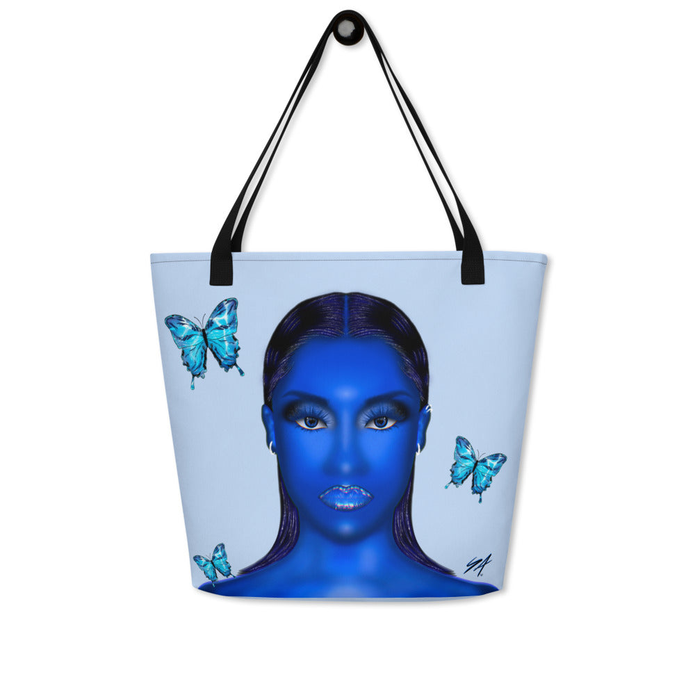 “Blue Emotions” Large Tote Bag