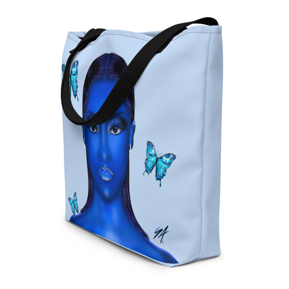 “Blue Emotions” Large Tote Bag