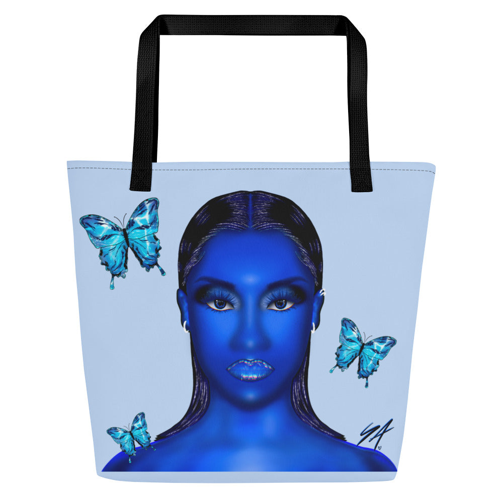 “Blue Emotions” Large Tote Bag