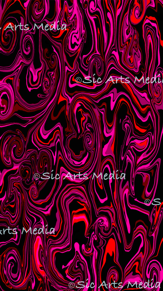 “Pink Fusion” Digital Phone Wallpaper