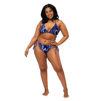 “Blue Illusion” string bikini