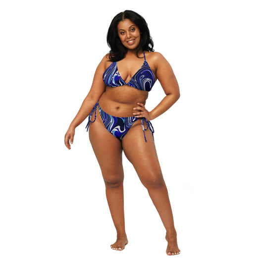 “Blue Illusion” string bikini