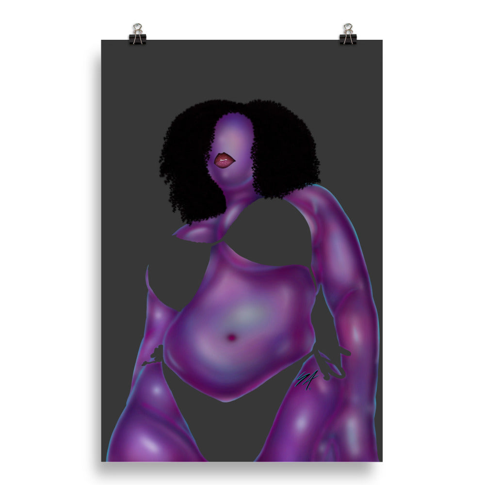 “Holographic Sky” Poster (Without Bikini)